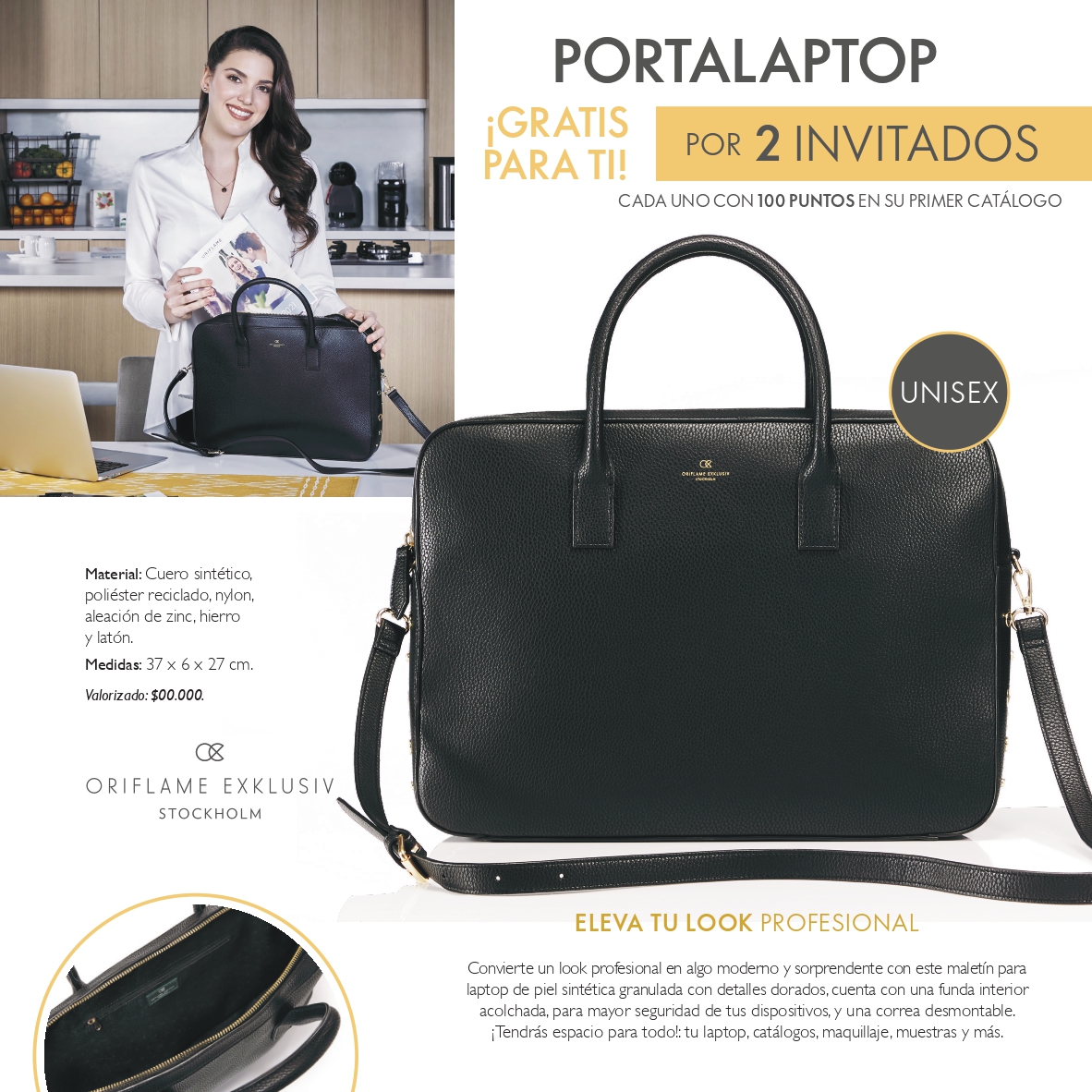 Maletin porta 2025 laptop oriflame